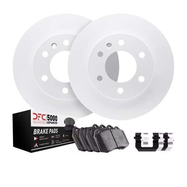4512-03198, Geospec Rotors with 5000 Advanced Brake Pads includes Hardware, Silver, Dynamic Friction Co, Mfr#: 4512-03198